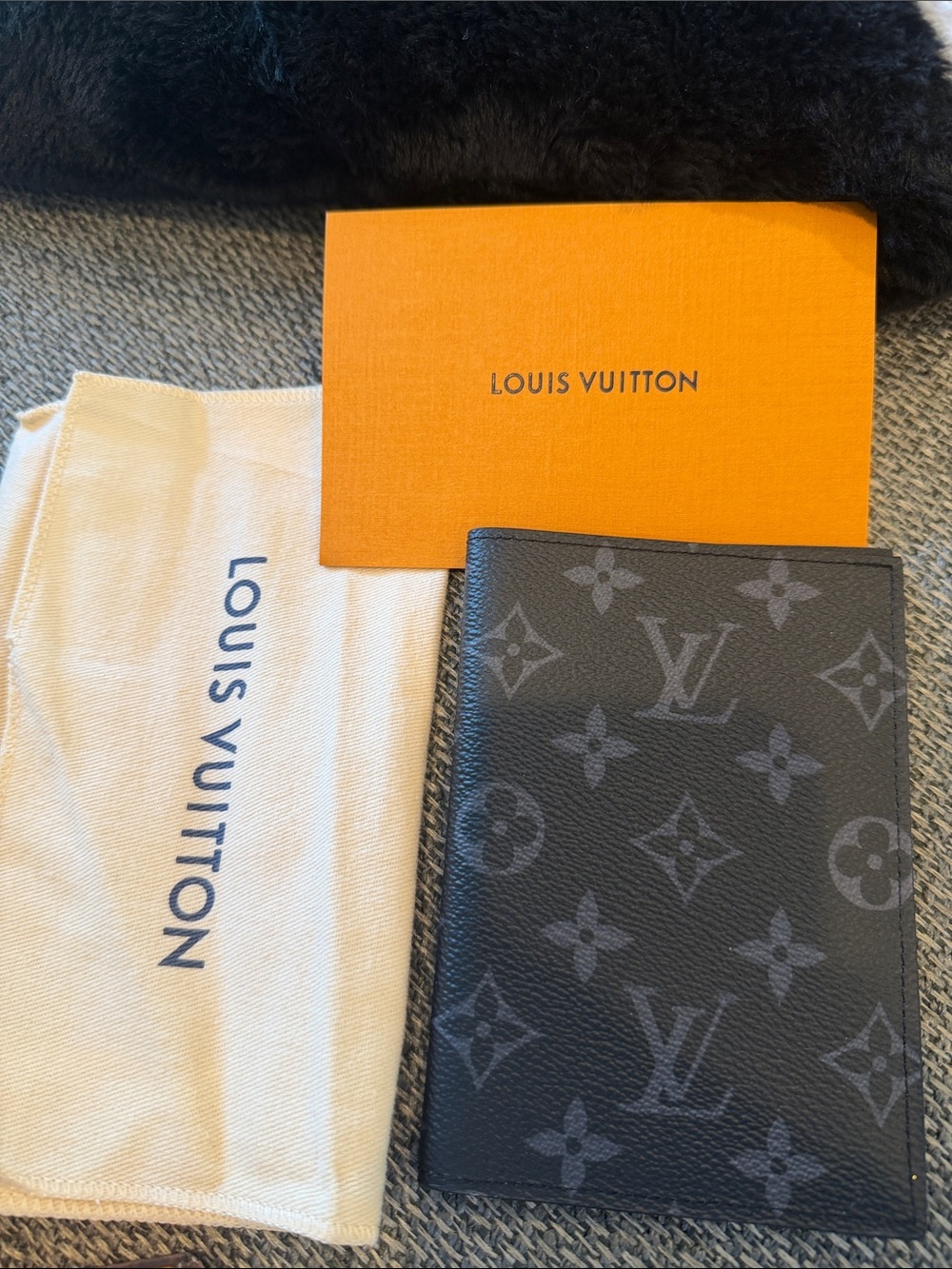 Louis Vuitton monogram Eclipse Passport Holder